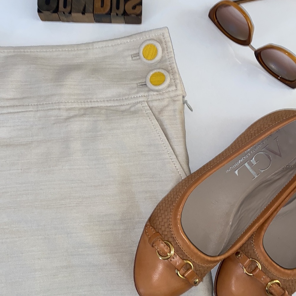 J. CREW Cotton/Linen A-Line Skirt